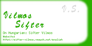 vilmos sifter business card